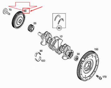 Mercedes W156/W176/W177/W242/W246/W415 608 Reno Motor Krank Kasnağı/KAMALI