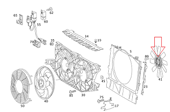 Sprinter W906/Grafter/Vito 646/651 Euro5 Motor Civalı Fan Termiği/Termik/Visco