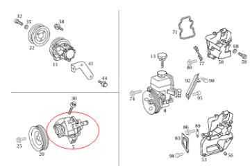 Vito W638 611 Motor Direksiyon Pompası