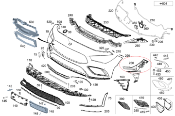 Mercedes Cla W118 Ön Tampon Ana Taşıyıcı/Tampon Braketi Sol