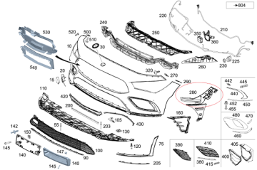 Mercedes Cla W118 Ön Tampon Ana Taşıyıcı/Tampon Braketi Sağ