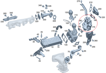 Mercdedes E Glass W212 220 Cdı/Vito W639/Viano/Sprinter W906 Euro 5 651 Motor EGR Valfi/Egzost Geri Dönüşüm Valfi