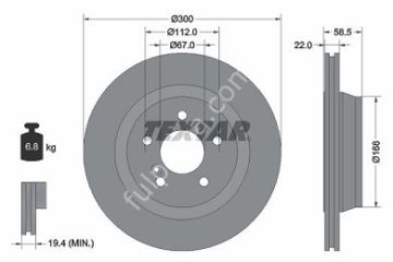 Mercedes W220 Arka Disk Ayna/Fren Aynası E.M