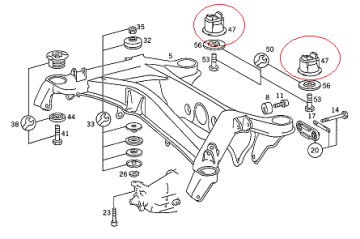 Mercedes W124 E200 Travers Takozu Arka Büyük