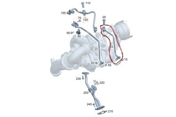 Vito W639/Vano 651 Motor Turbo Yağ Borusu/Yağlama Hortumu
