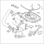 Mercedes W116 280S 110 Motor Hava Flitre Hortumu