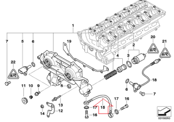 Bmw E36/E38/E39/E46/E60/E61/E65/E66/X3 E83/X5 E53 M52/M54 Motor Vanus Yağ Hortumu