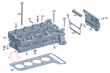 Sprinter W906 315 Euro 5-Vito W639-W204-W212-W447  651 Motor Silindr Kapak Contası