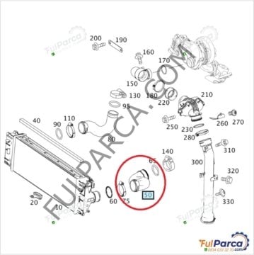 Sprinter W906 215/315/515 Cdı Euro 4 646 Motor Turbo Hortumu/İntercooler Hortumu Sağ