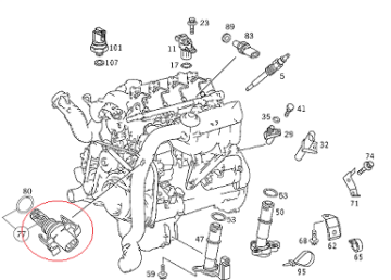 Vito W638/Mercedes W169/W176/W177/W242/W246/Vaneo W414 611/642/646/651 Motor Isı Müşürü/Dış Isı Sensörü/Sıcaklık Sensörü