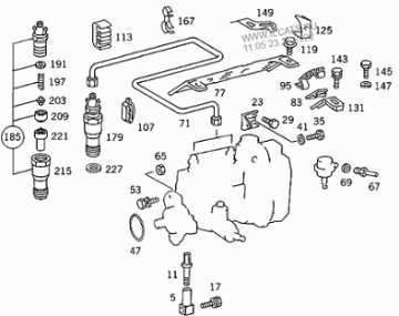 Mercedes W201 190D 601 Motor Enjektör Borusu 2.