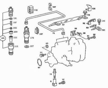 Mercedes W201 190D 601 Motor Enjektör Borusu 1.