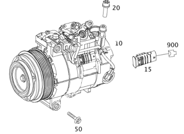 Mercedes W212/W204/W207/W218 274/651 Motor Klima Kompresörü