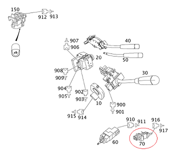 Vito W639-Sprinter W906/W203/W204/W209/W211/W212 Debriyaj Pedal Müşürü-Debriyaj Şalteri-Debriyaj Müşürü
