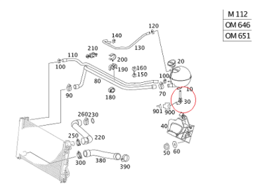 Mercedes W168/W204/W210/W124/W129/W639/W906/Garafter/W414 Radyatör Yedek Su Deposu Seviye Sensörü/Su Seviye Müşürü/Depo Şamandırası
