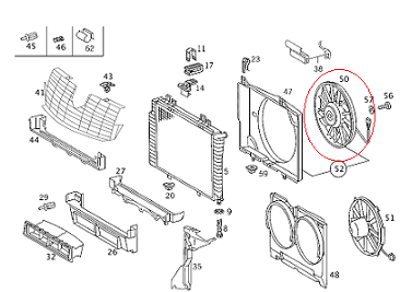 Merecedes W208 111 Motor Fan Motoru