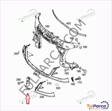 Sprinter W906 Ön Panel Montaj Aparatı-Ön Panel Braketi-Radyatör Kulak Kapağı Sağ