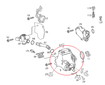 Sprinter W901/W902/W903/W904 611 Motor Yüksek Basınç Pompası/Yakıt Pompası