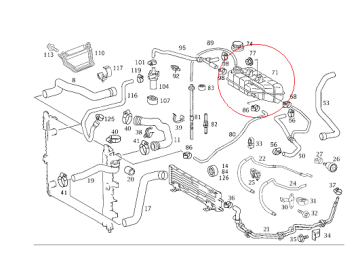 Mercedes W163 ML163 Genleşme Kabı/Tankı/Yedek Su Deposu/Dengeleme Kabı