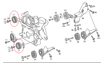 Vito W639/Viano/Sprinter W906 611/646 Motor  V Kayış Gergi Bilyası/Kanallı Bilya