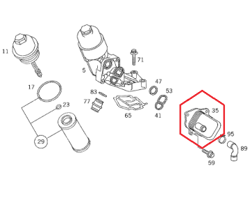 Vaneo W414/W168 1.7 Dizel 668 Motor Yağ Soğutucu Radyatör-Dizel