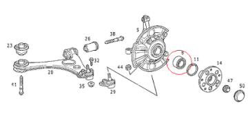 Mercedes W168/A160/Vaneo W414 Ön Teker Bilyası- Aks Bilyesi/AksTamir Takımı/Teker Bilyası