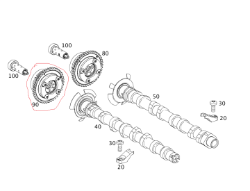 Mercedes W205/176/246/117/X156 260/264/270/274 Motor Vanus /Egzost Eksantrik Mil Ayarlayıcı