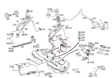 Mercedes W203/W209 111/271 Motor Benzin Pompası/Yakıt Depo Şamandırası