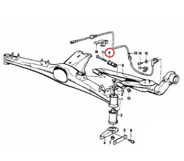 Bmw E12/E21/E23/E28/E30/Z3/E36 Salıncak Burcu Arka/Arka Salıncak Fişeği