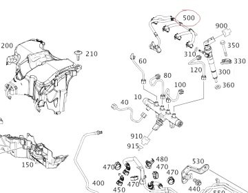 Mercedes W176 607 Motor Enjektör Borusu