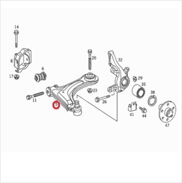 Vito W638 Alt Salıncak/Alt Rotilli Tabla Sağ
