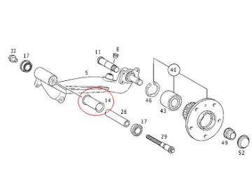 Mercedes W168 A Seri /Vaneo W414 Torsiyon Boru Pilastiği