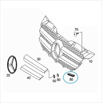 Sprinter W906 Ön Panjur Pilastiği,Panjur Kopçası