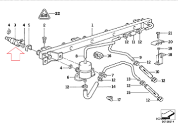Bmw E32/E34 M30 Motor Benzin Enjektörü