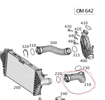 Mercedes ML W166 642 Motor Turbo Şarj Hortumu