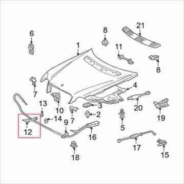 Mercedes W203 Kaput Açma Dili/Kaput Açma Mandalı