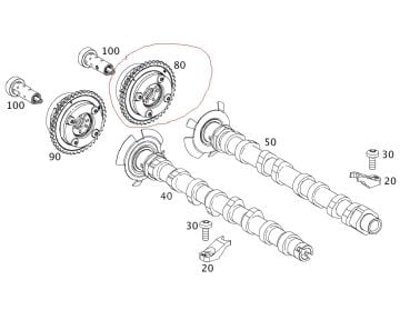 Mercedes W205/176/246/117/X156 260/264/270/274 Motor Vanus /Egmme Eksantrik Mil Ayarlayıcı