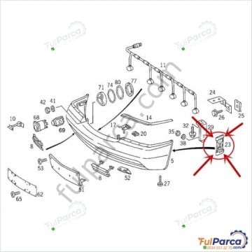 Mercedes W140 Tampon Braketi (Ön Sol)