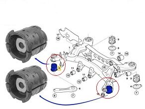 Bmw E36 Arka Travers Takozu/Küçük İkili Set