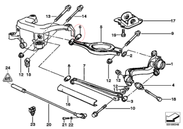 Bmw E36/E46 Arka Üst Salıncak Fişeği/Üst İç