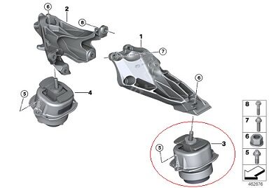 Bmw X5 F15 B47 Motor Motor Kulağı/Motor Takozu Sol