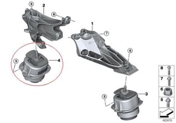 Bmw X5 F15 B47 Motor Motor Kulağı/Motor Takozu Sağ