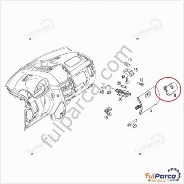 Vito W639/Viano/Torpido Kilit Mandalı/Torpido Mandalı/Torpido Kapak Açma Mandalı