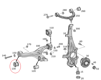 Mercedes W166/ML166/ML W164 Alt Salıncak Burcu/Salıncak Fişeği