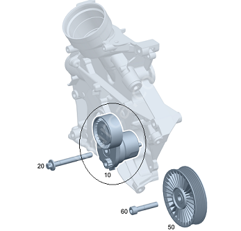 Mercedes w204 C180 274 Motor Kompresör Kayış Gergi Kütüğü