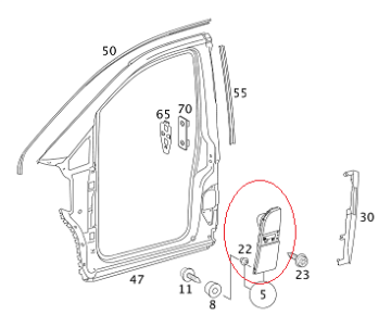 Vito W639/Viano Yakıt Depo Kapak Pilastiği/Depo Bakaliti/Depo Dış Kapağı