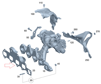 W447 622 Reno Motor Egsoz Manifold Contası