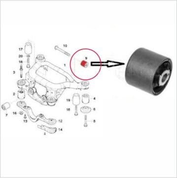 Bmw E46/E46/X3 E83 LCI/X3 E83/Z4 E85/Z4 E86 Arka Defransiyel Burcu/Defransiyel Takozu/Salıncak Burcu/Aks Fişeği/Defransiyel Fişeği/SOL
