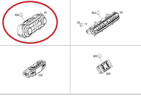 Vito W447 Klima Tuş Takımı/Klima Kontrol Paneli