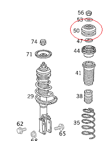 Vito W638 Ön Amortisör Takozu-Ön Üst